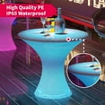 thumbnail image 6 of MUZZ Hourglass LED Light Up Cocktail Bar Table with Remote Control&16 RGB Colors Changing for Club, 6 of 7