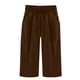 thumbnail image 3 of WILLBEST Pantalones Casuales de Lino Ligeros Para Mujer, Capri de Verano Para Mujer, Pantalones Cortos de Playa de Pierna Recta Con Bolsillos, Hasta La Rodilla, Estilo Exterior, Cómodos y Elegantes., 3 of 3
