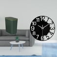 thumbnail image 2 of Cesto de basura que ahorra espacio y reloj de pared decorativo silencioso para la cocina, el baño, el aseo, , el hotel, la oficina y el hogar, 2 of 8