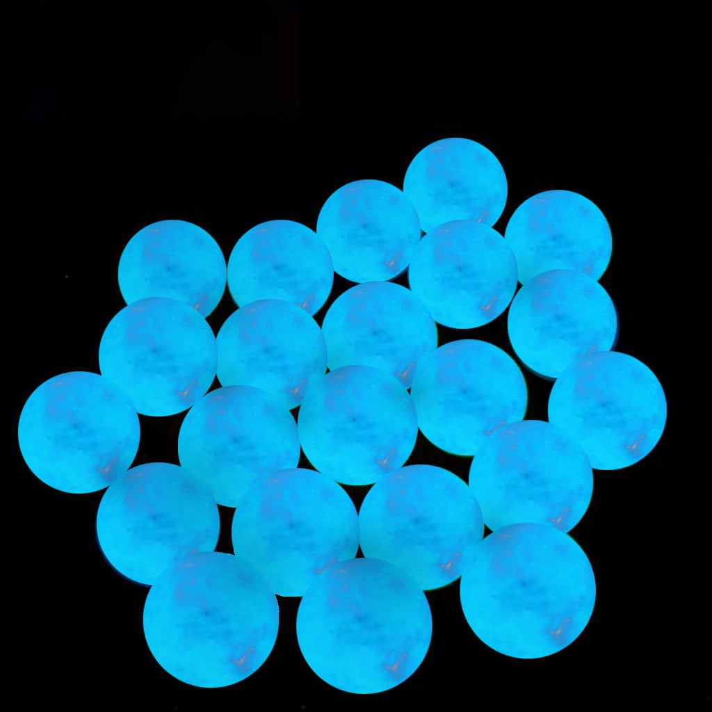 35MM Blue Luminous Quartz Crystal  Sphere Ball Glow  In The 