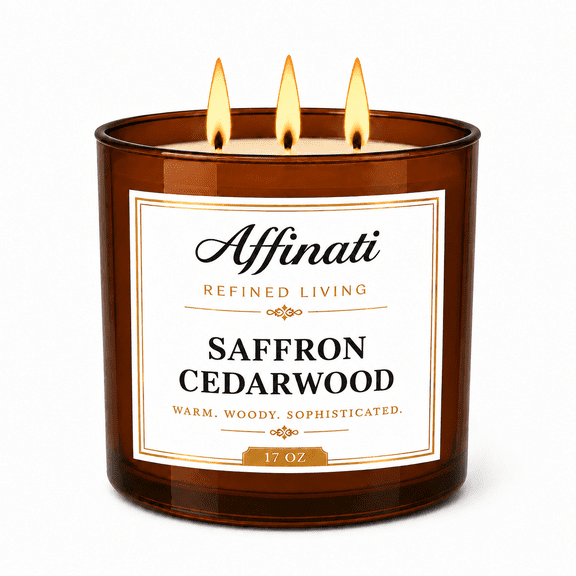 Saffron Cedarwood 3-Wick Candle