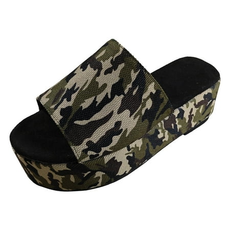

Ediodpoh Women Summer Cloth CamouflageSlip on Casual Open Toe Wedges Comfortable Beach Shoes Sandals Sandals for Women 2024 Camouflage 8.5(41)
