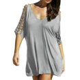 thumbnail image 1 of Plus Size Womens Short Sleeve Bikini Swimwear Cover Up Beach Dress, 1 of 2