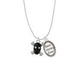 thumbnail image 2 of Delight Jewelry Silvertone Small Black Resin Skull with AB Crystals Best Mom Ever Charm Necklace, 2 of 4
