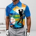 thumbnail image 4 of Fnnxeal Mens Polo Shirts Casual Graphic Golf Summer Collared Short Sleeve Polo Multicolor Shirts for Men Size XL, 4 of 5