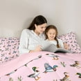 thumbnail image 5 of Homewish Cute Mallard Duck Full Size Comforter Sets,Country Farmhouse Lodge Bedding Comforter Set,Pink Green Gray Bedding Sets For Kids,Microfiber Bedroom Decor Reversible,3pcs, 5 of 8