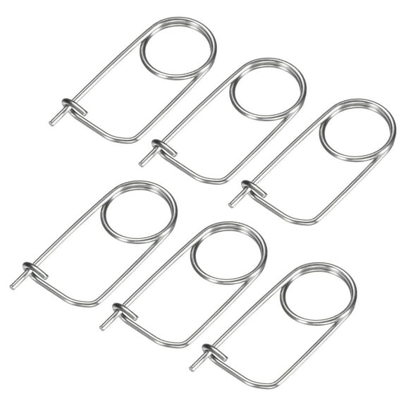 Uxcell 6-Pack Brooch Shape Cotter Safety Pin, M1.6x20 Stainless Steel Pins Quick Lock Brooch Fastener Heavy Retainer Clips