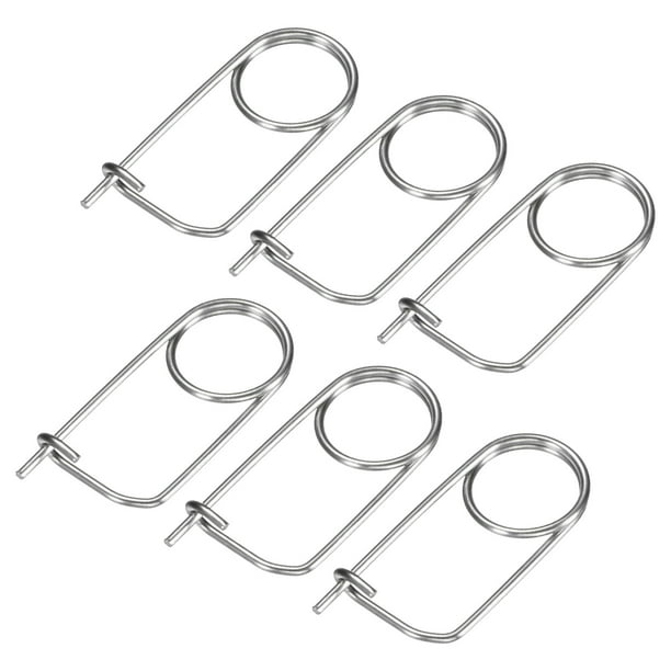 Uxcell 6-Pack Pin de Seguridad de Chaveta en Forma de Broche, M1.6x20 Pines de Acero Inoxidable, Sujetadores de Broche de Bloqueo Rápido, Clips Retenedores Pesados