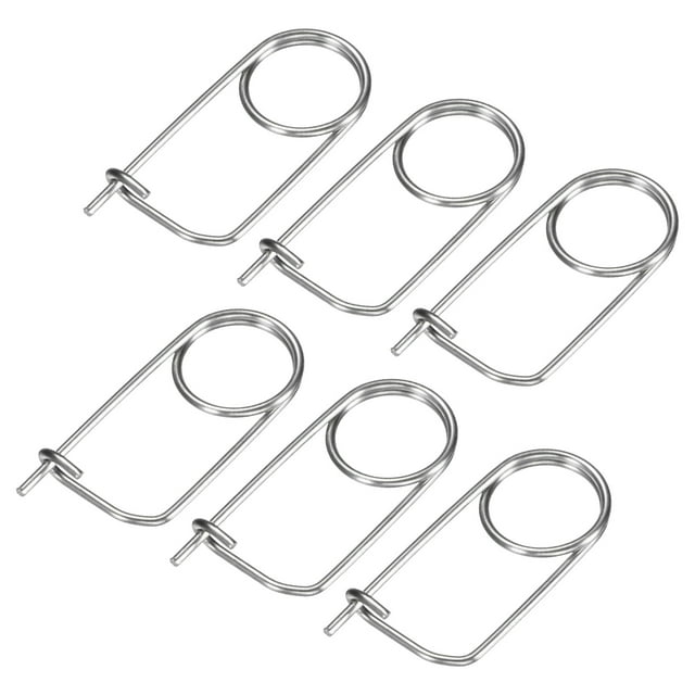 Uxcell 6-Pack Pin de Seguridad de Chaveta en Forma de Broche, M1.6x20 Pines de Acero Inoxidable, Sujetadores de Broche de Bloqueo Rápido, Clips Retenedores Pesados