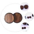 thumbnail image 2 of 1 Pair Wooden Round Sleeve Buttons Delicate Shirt Buttons Durable Cuff Studs, 2 of 9
