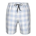 thumbnail image 3 of Goofa Blue Checkboard Printed Mens Swim Trunks Summer Quick Dry Short Beach Swimwear Bathing Suits-Medium, 3 of 9