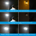 thumbnail image 3 of Luz solar para el hogar, iluminación exterior para el cerramiento de puertas, luz de pared, luz led impermeable para jardín, 3 of 4