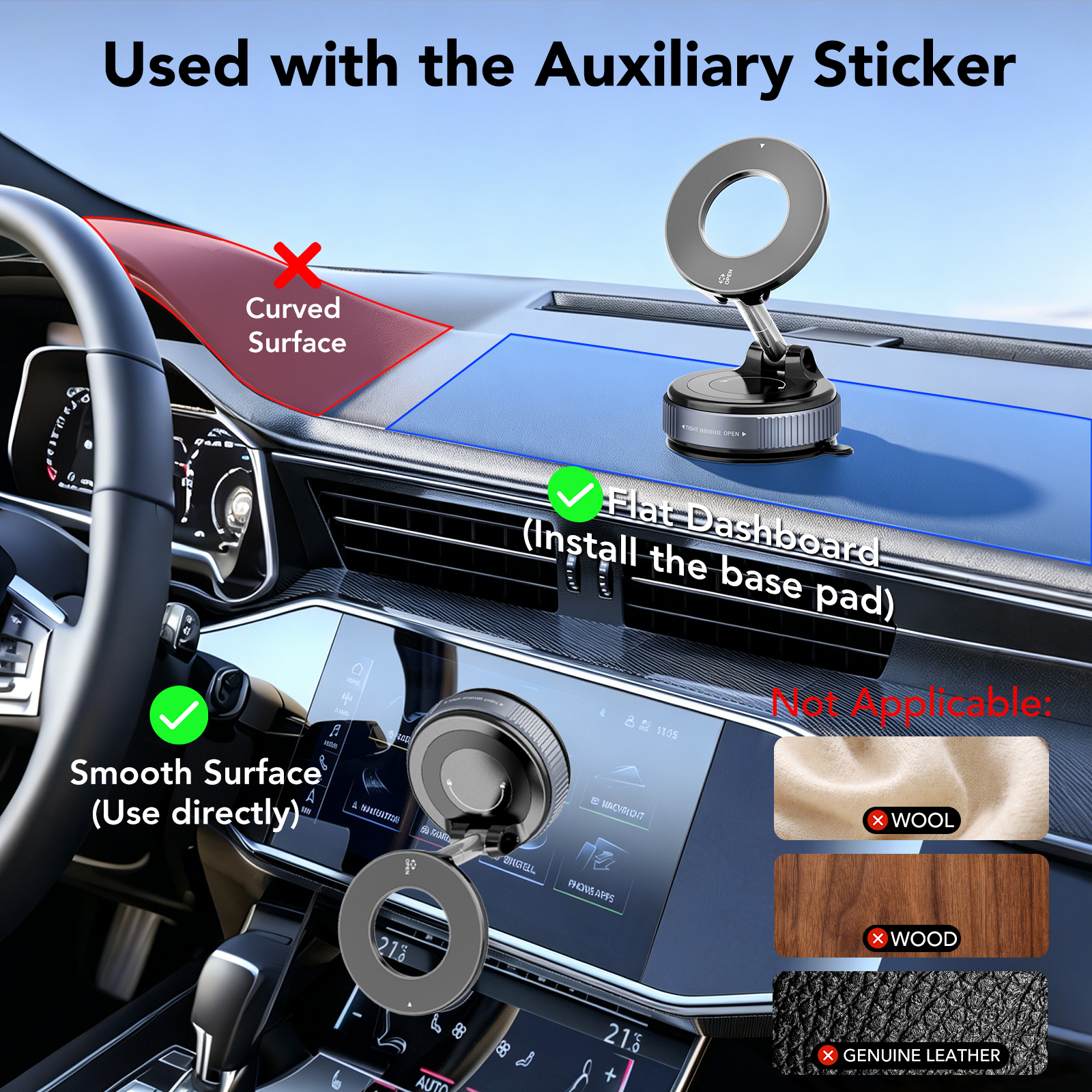 FAMOO Magnetic Car Phone Mount, 360° Adjustable photo 8