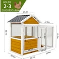 thumbnail image 5 of Wooden Chicken Coop Duck Coop Outdoor 48in Nest Box Large Hen House Wooden Backyard Poultry Cage, 5 of 6