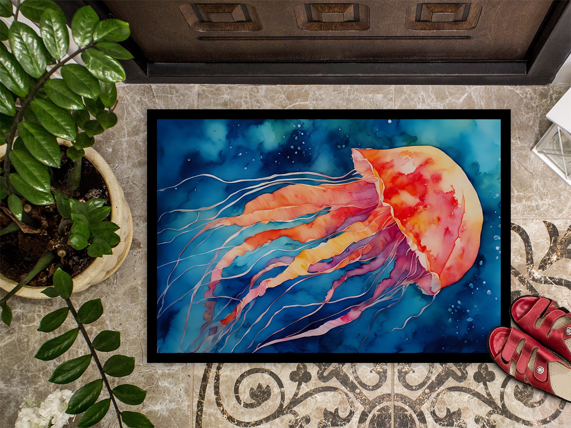 Carolines Treasures DAC2790MAT 0.15 x 18 x 27 in. Jellyfish Doormat