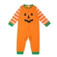 thumbnail image 2 of SYNPOS Matching Family Pajamas Sets Holiday Halloween Pumpkin 2 Piece Pajama Set, 2 of 8