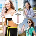 thumbnail image 4 of Plastic Space Cup Large-Capacity Transparent Frosted Water Cup Copper Lid Water Bottle with Time Marker 1000ML Pink, 4 of 6