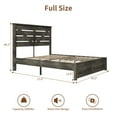 thumbnail image 5 of VanAcc Full Size Platform Bed Frame with Wood Grain Headboard, Farmhouse Bed Frame with Storage/No Box Spring Needed/Noisy Free/Easy Assembly/Grey, 5 of 8