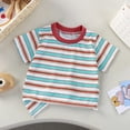 thumbnail image 2 of WUANDIXFA T-Shirts Garçon Tout-Petit Mignons à Manches Courtes d'Été en Coton à Motif Tee Col Rond pour Tout-Petit Tee Tout-Petit Doux et Respirant Tee, Rouge, 3-4 Ans, 2 of 4