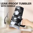thumbnail image 5 of Camo 20oz Stainless Steel Tumbler with Handle and Straw – Insulated Travel Cup with Sliding Lid, 360° Full Wrap Printed Mug for Home, Outdoor & Sports Use, Camouflage, 5 of 6