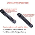 thumbnail image 6 of PROWHEEL Ebike Crank Arm Available in Square Hole,140MM/152MM/160MM/165MM/170MM/175MM Black Bike Crank Arm for Electric Bike,Mid Mounted Motor,Torque(1 Pair), 6 of 7