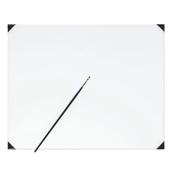 New Wave POSH Glass Table Top Palette, White, 16" x 20"