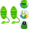 thumbnail image 1 of Alimentador de loros con soporte de pie, soporte de plástico para frutas y verduras, contenedor de comida colgante, accesorios para jaula, suministros para pájaros y mascotas, 2 uds., 1 of 5