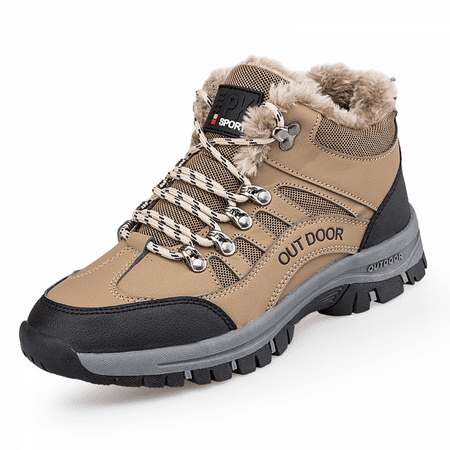 

Men s Snow Boots Water-Resistant Hiking Boots for Men Non-slip Winter Outdoor Warm Comfort Camping Backpacking Shoes