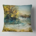 thumbnail image 2 of Designart Trees by the Lake - Landscape Printed Throw Pillow - 18x18, 2 of 5