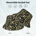 thumbnail image 3 of Kll cartoon Skull spider web Bucket Hat for Women Men Packable Travel Beach Sun Hat Outdoor Rave Accessories Reflective Fisherman Cap, 3 of 6