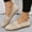 Beige, variant on Women's Knit Flat Shoes Woven Mesh Breathable Closed Toe Slip on Ballet Mule Shoes for Beach Yoga Casual