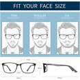 thumbnail image 4 of BLUEMOKY Blue Light Reading Glasses for Men, Sport Square Reader, Computer Glass, 4 of 6
