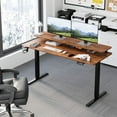 thumbnail image 6 of Homall 55" Wide Electric Height Adjustable Standing Desk with Monitor Stand Lifting Range 28~46" Stand Up Office Desk for Home Office,Brown, 6 of 8