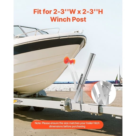 Boat Trailer W"Stand,2 to 3-"W"Posts,Boat Trailer W"Seat with TPU Orange Roller&U-Bolts,Suitable for Jet Ski,Sailboat,Fishing Boat,Speedboat (Galvanized),Silver