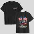 thumbnail image 2 of UngA 250 Anniversary USA Shirt Women 4th of July Shirts America 250 Shirt American Flag Graphic Tee Tops Patriotic Shirts for Women (Black,M), 2 of 7