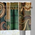 thumbnail image 7 of Ambesonne Eastern Valance & Curtain 3 Pcs Set, Nostalgia Tea Time Paisley, 55"x36", Pale Mustard Teal Maroon, 7 of 7