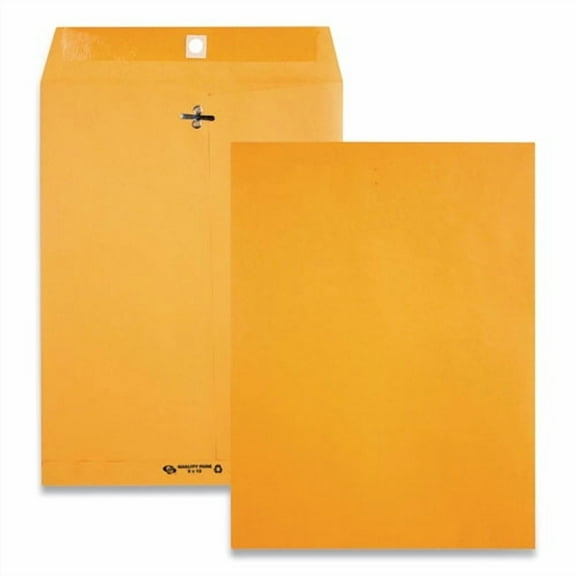 Clasp Envelope, #90, Square Flap, Clasp/gummed Closure, 9 X 12, Brown Kraft, 100/box | Bundle of 2 Boxes