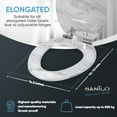 thumbnail image 4 of Sanilo Soft Close Toilet Seat ELONGATED, Quiet and Slow Close Lid and Seat, Strong Bumpers and Hinges, Marble, 4 of 8