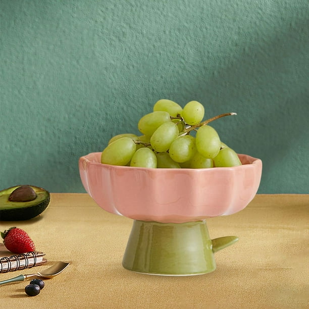 Estante de almacenamiento , organizador de lves, bandeja de verduras, pto de dulces, soporte de cesta para escritorio, herramienta de cocina, decoración de Rosado Soledad Estante de almacenamiento de frutas