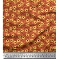 thumbnail image 1 of Soimoi Georgette Viscose Fabric Text & Tiger Face Cartoon Print Fabric by The Yard 42 Inch Wide, 1 of 1