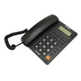 thumbnail image 3 of Corded Landline Telephone, Corded Phone Dual Interface Multifunction Caller ID Display Last Number   For Home White,Black, 3 of 8