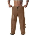 thumbnail image 6 of Mens Work Pants Men's Cargo Pants Baggy Casual Sports Straight Leg Sweatpant Jogging Lightweight Hiking Work Trousers, S-2XL, 6 of 6