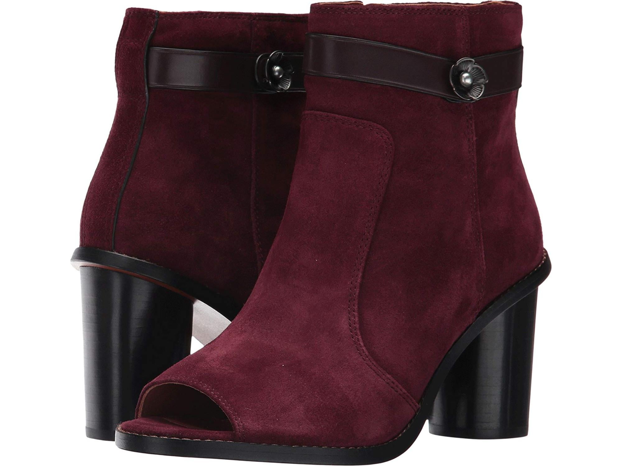 Coach Coach Womens Moto Open Toe Ankle Fashion Boots