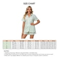 thumbnail image 4 of Conjunto de pijamas de manga corta para mujer, estampado a cuadros, cuello vuelto, Top de dos piezas, pantalones cortos, ropa de dormir, 4 of 6