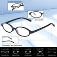 thumbnail image 4 of Gafas de bloqueo de luz azul SODQW Fashion Ovaladas Y2k para mujer, 4 of 5
