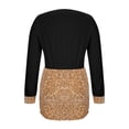 thumbnail image 6 of Mceream Women's Sequin Patchwork Bodycon Mini Dress, V-Neck Wrap Top, Sparkly Glitter, Club, Night Out, Party, Prom Black XL, 6 of 7