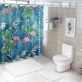 thumbnail image 7 of Orinice  Sea Turtle Shower Curtain Sets Blue Teal Ocean Nautical Flamingo Palm Leaf Marine Organisms Bath Curtain Fish Underwater Animal Seashell Coastal Theme Bathroom Sets Hooks Included  69x72, 7 of 7