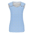 thumbnail image 3 of qucoqpe Summer Sleeveless Tank Tops for Women Fashion Casual Loose Fit Crew Neck Camisole Blouses Trendy Polka Dot Printed Tunic Shirts, 3 of 6