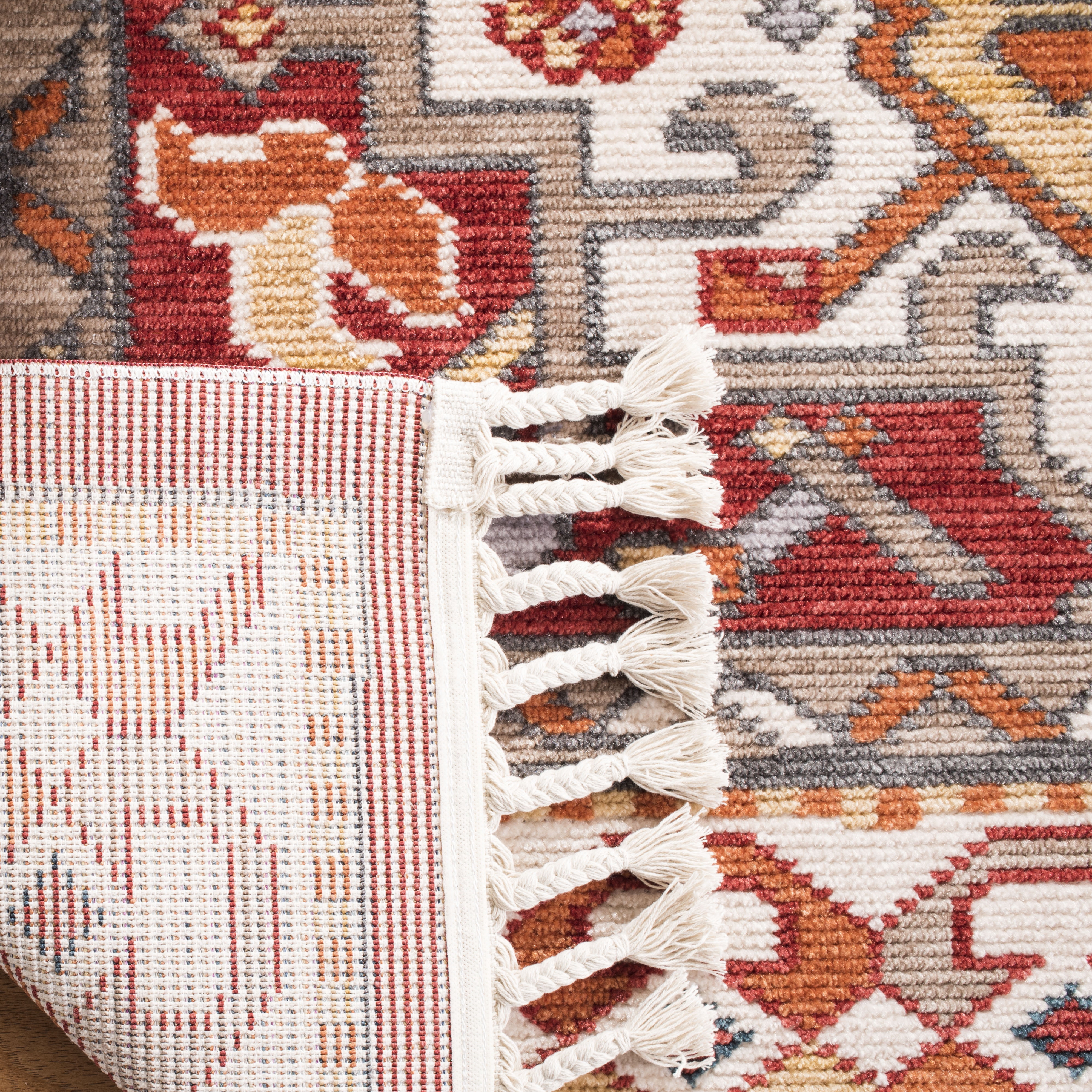 Safavieh Farmhouse Domhnall Southwestern Runner Rug, Ivory/Red, 2'1" x 8'