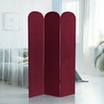 thumbnail image 7 of 6 ft. Classic Arch Velvet Room Divider Burgundy 3 Panel, 7 of 7